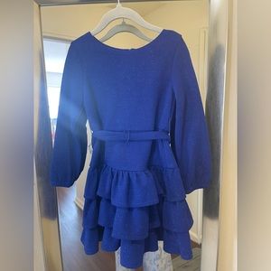 Blue glitter Holiday Dress toddler girls size 4T